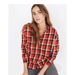 Madewell Westlake flannel plaid button down